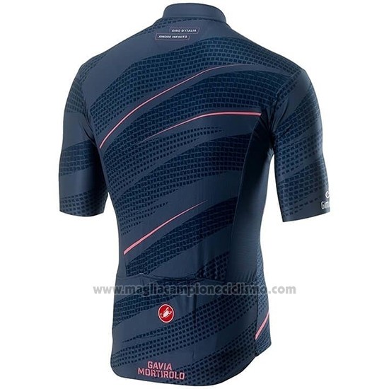 2019 Abbigliamento Ciclismo Giro d'Italia Spento Blu Manica Corta e Salopette